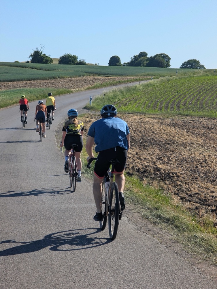 Colleagues on an after-work bike ride