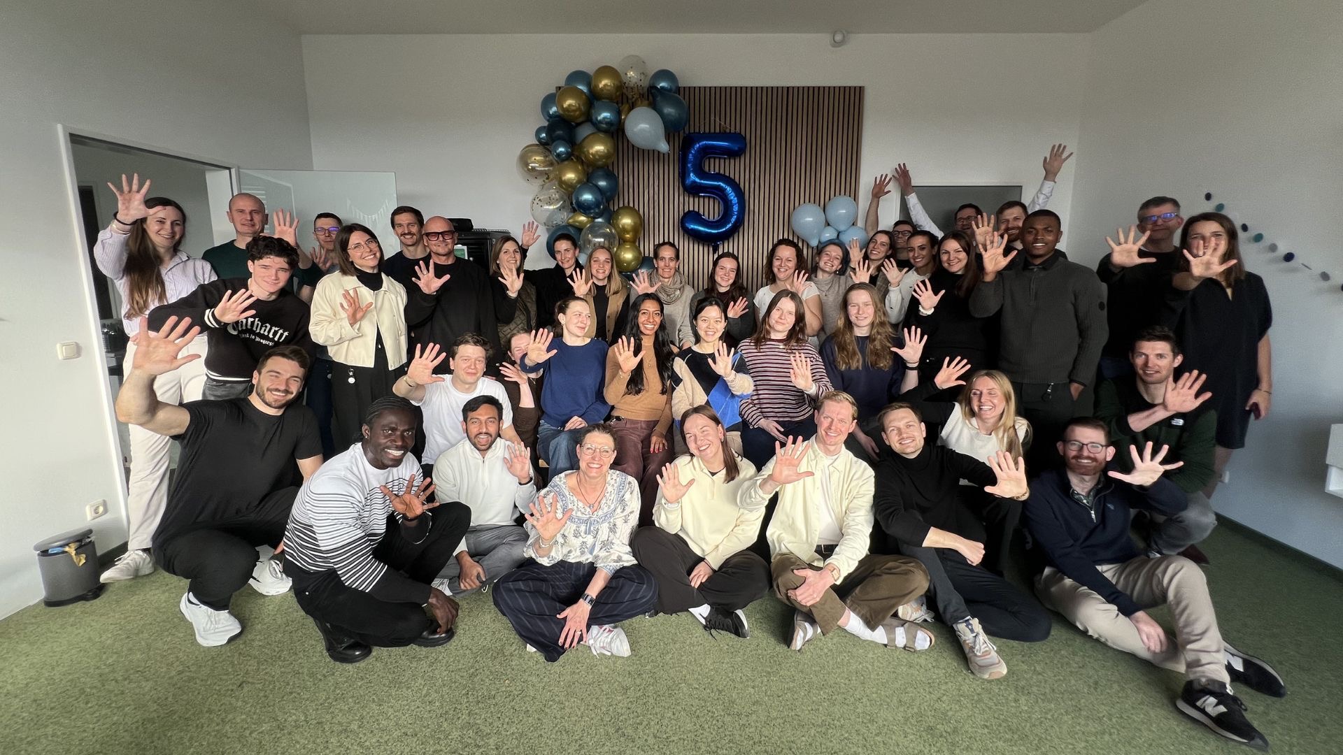 The Munich team celebrating five years of Planet A Foods